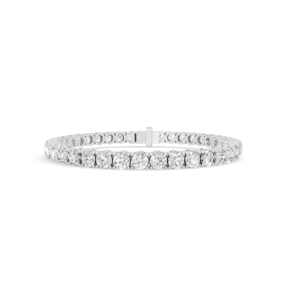 12.40 ctw Diamond 4P Classic 14K White Gold Tennis Bracelet